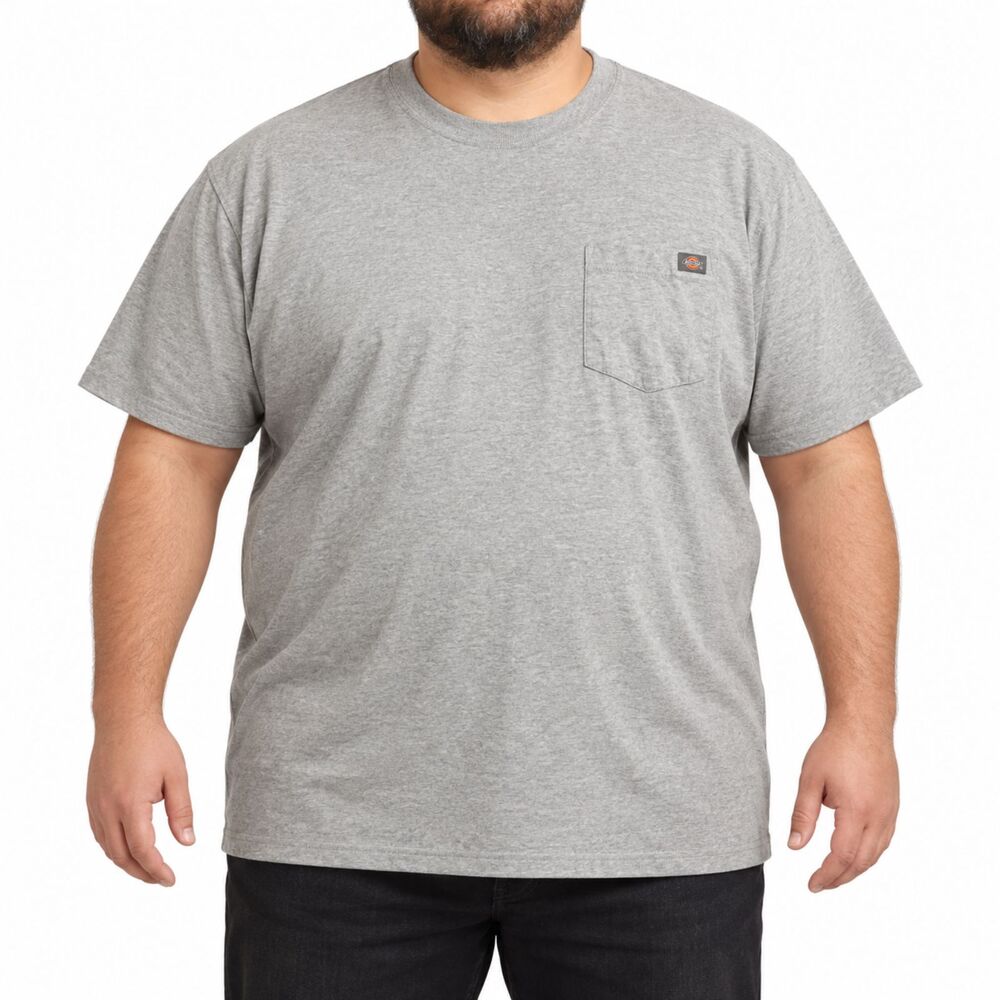 Dickies Men’s Short Sleeve Pocket Tee in Heather Gray | Size 3XL